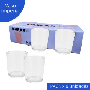 DURAX PACK x 6 VASOS IMPERIAL 250cc
